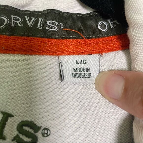 Orvis Signature Grey Quarter-Zip Sweatshirt Mens L - Picture 3 of 5